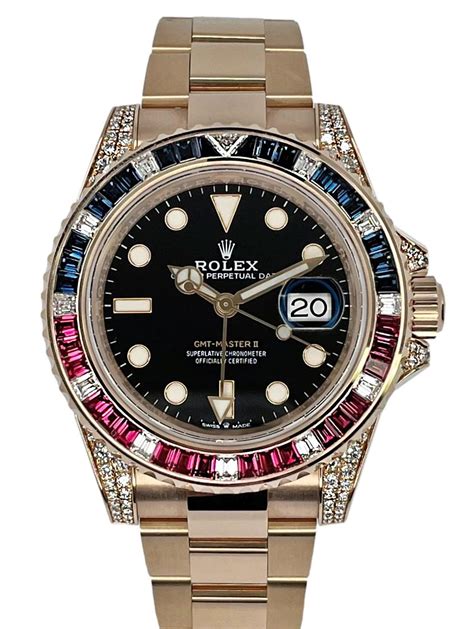 gmt master 2 rolex rose gold|rolex gmt ruby sapphire.